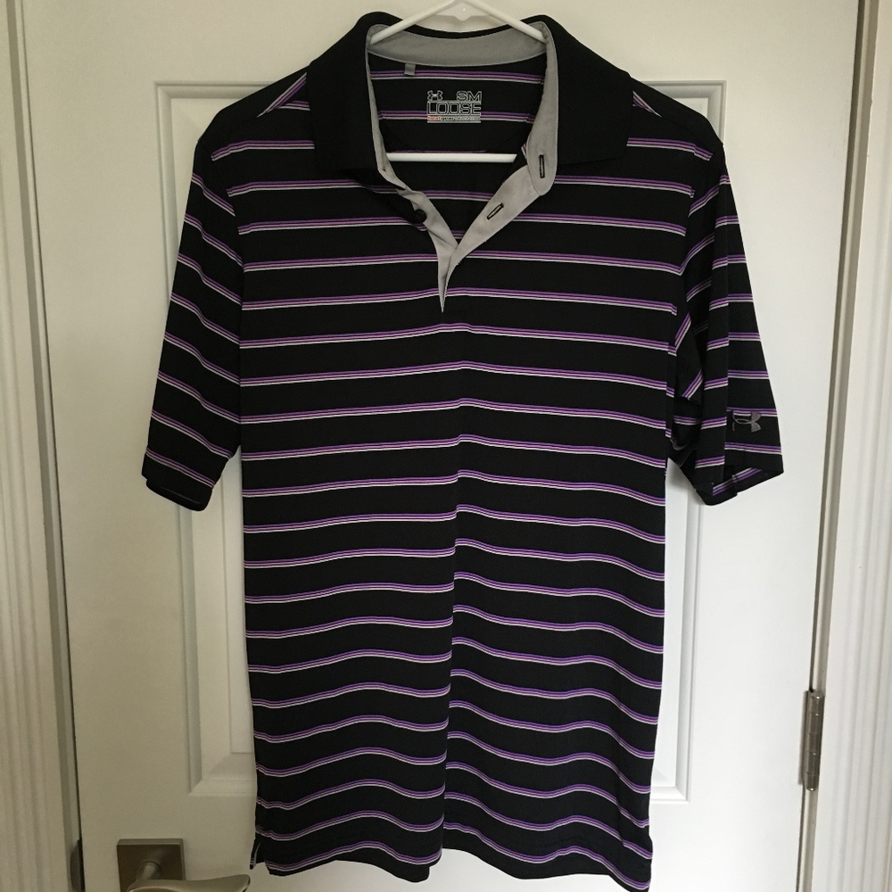 Under Armour Striped Golf Polo